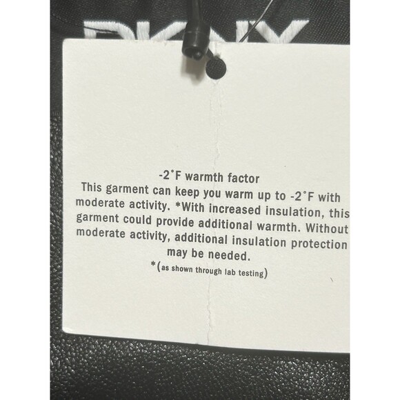 DKNY Womens XXL Black Mock Neck - 2 F Warm Factor Puffer Jacket - Picture 7 of 12